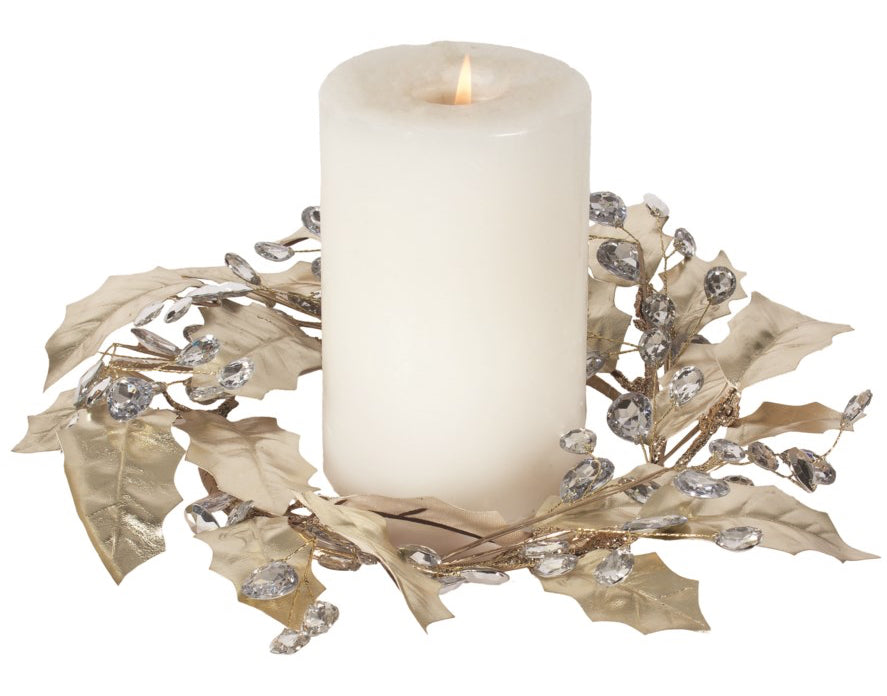 Gold Glitter Candle Ring
