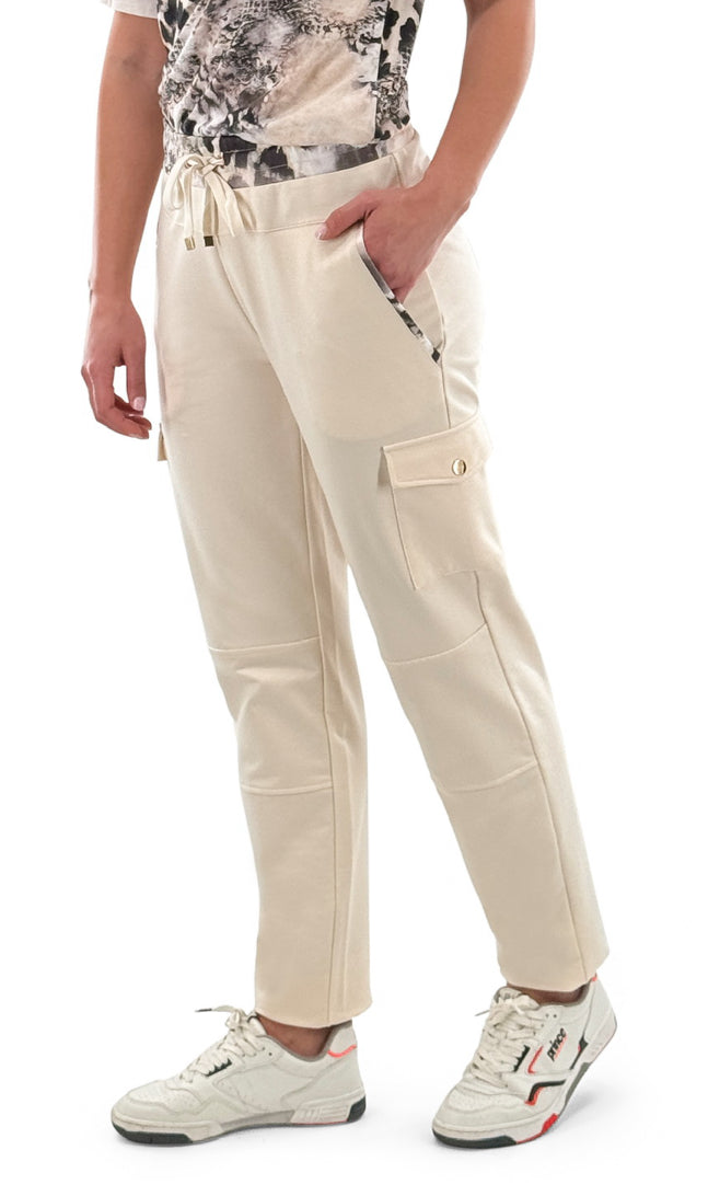 Almond Cargo Style Dress Pant