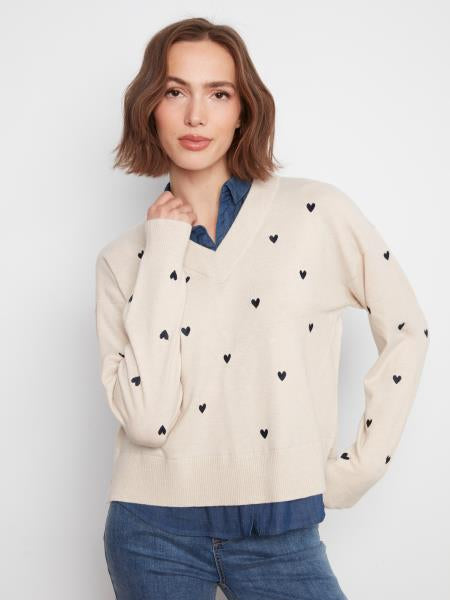 Long Sleeve Drop Shoulder W/Collar Sweater