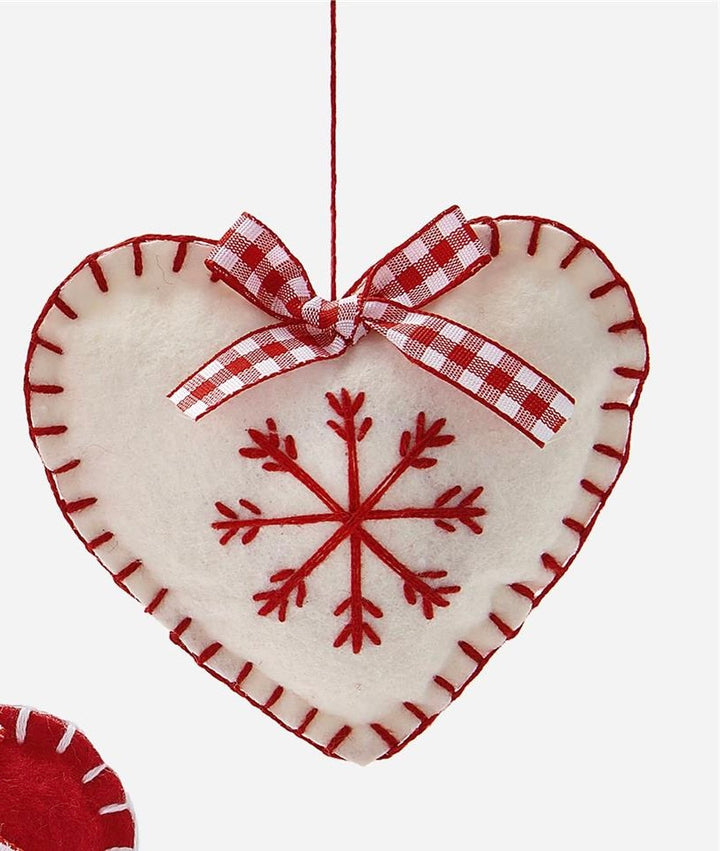 Christmas Felt Heart Ornament