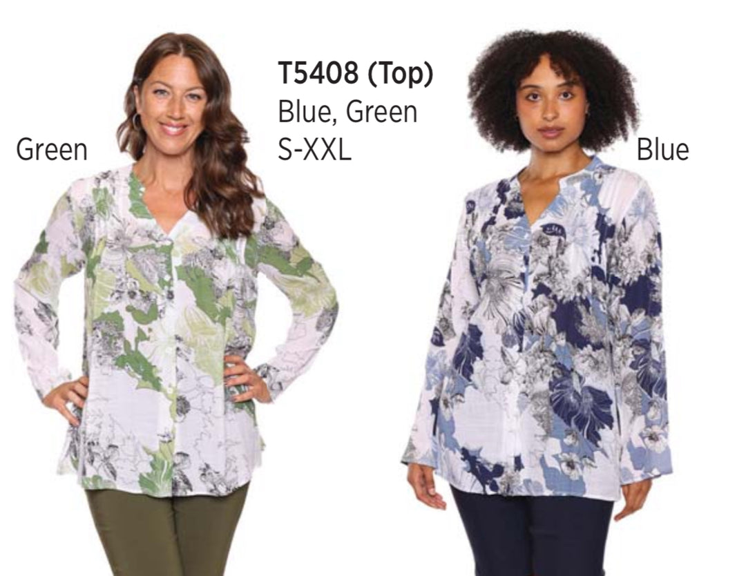 Lightweight Long Sleeve Blouse W/Collar
