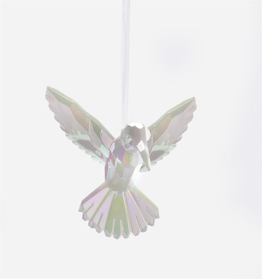 White Hummingbird Ornament