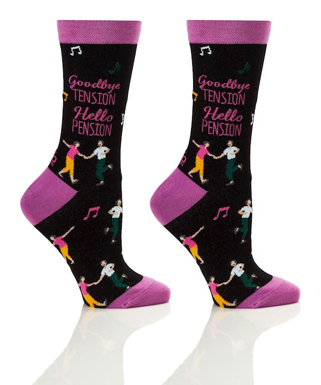 Goodbye Tension Womens Crew Socks