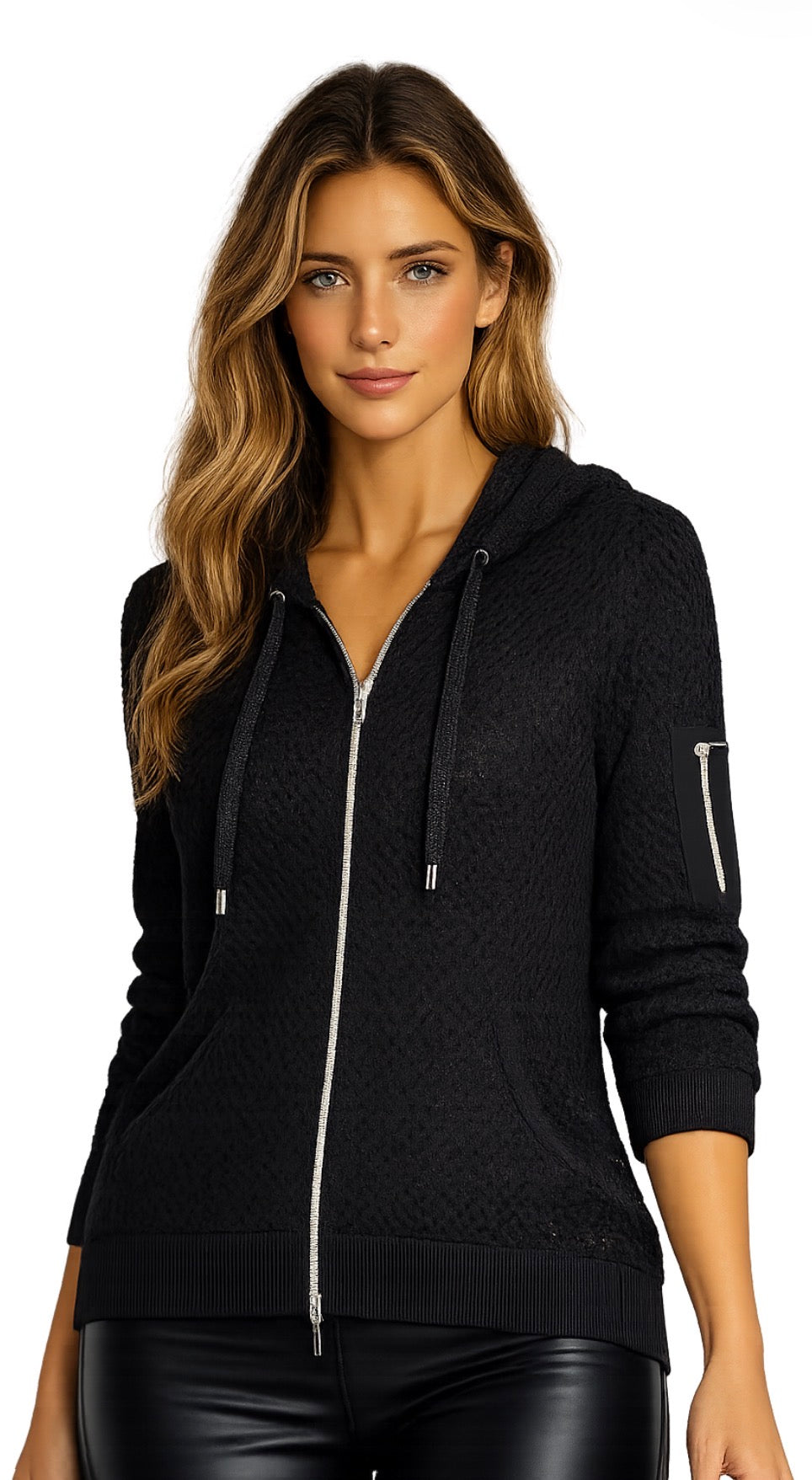 Zip Up Top W/Hood