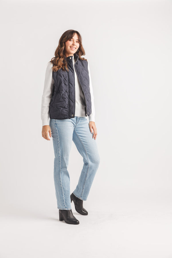 Quilted Zip Vest W/Pockets