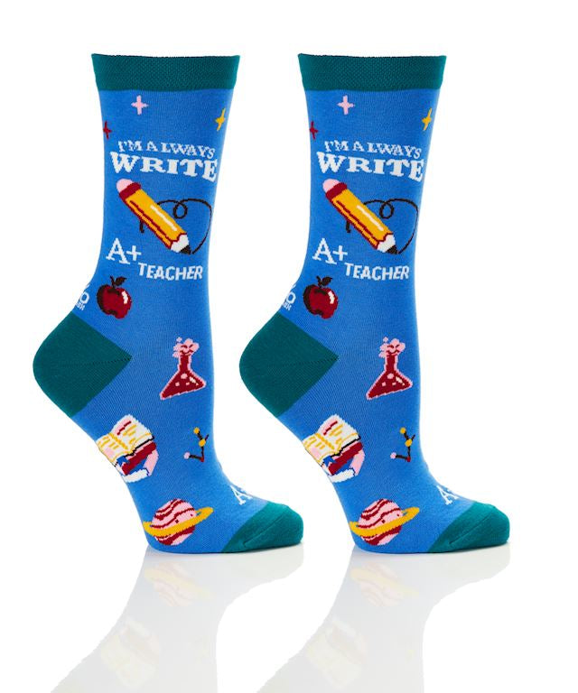 Teacher Womens Crew Socks