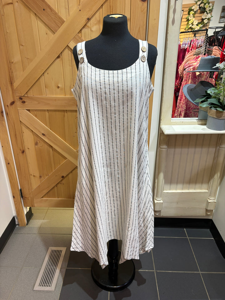 Sleeveless Button Detail Dress