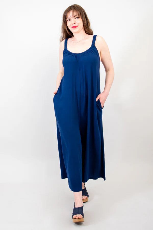 Joanna Indigo Linen Jumpsuit