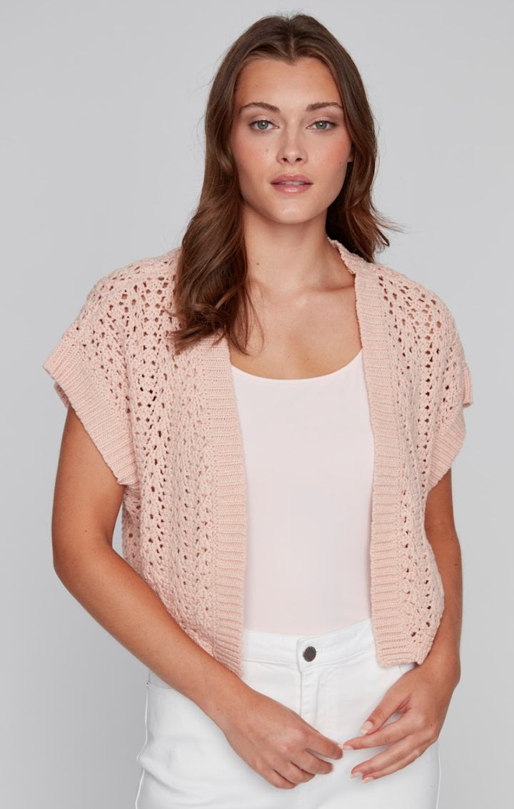 Knit Short Sleeve Cardigan
