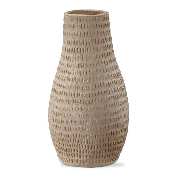Paper Mache Cream Vase