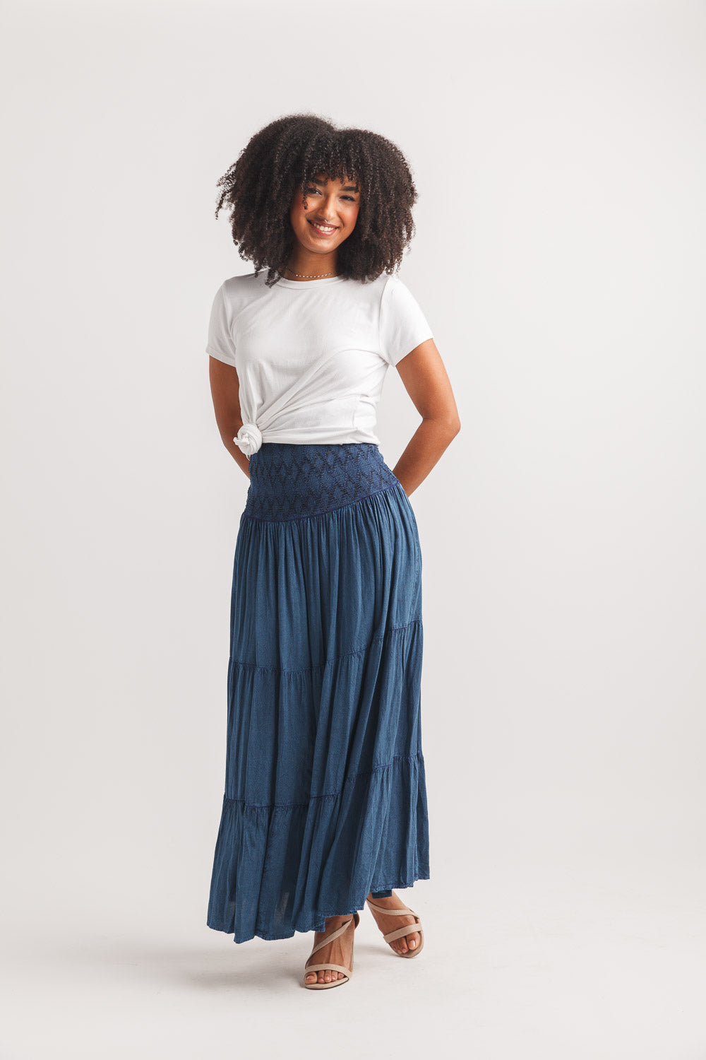 Tiered Embroidered Convertible Dress/Skirt