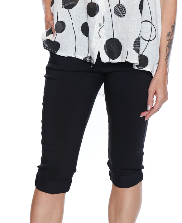 Drawstring Mid Thigh Capri