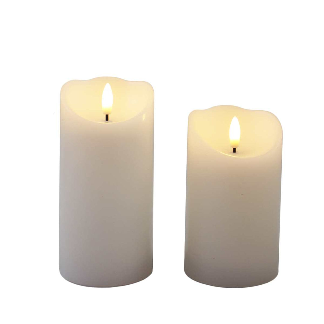 2pc White LED Flameless Candle