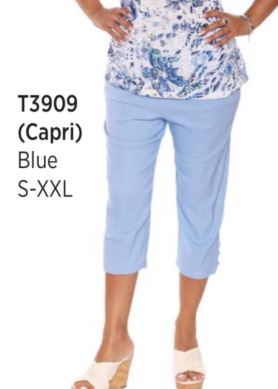 Loose Capri Pant W/Detail On Leg