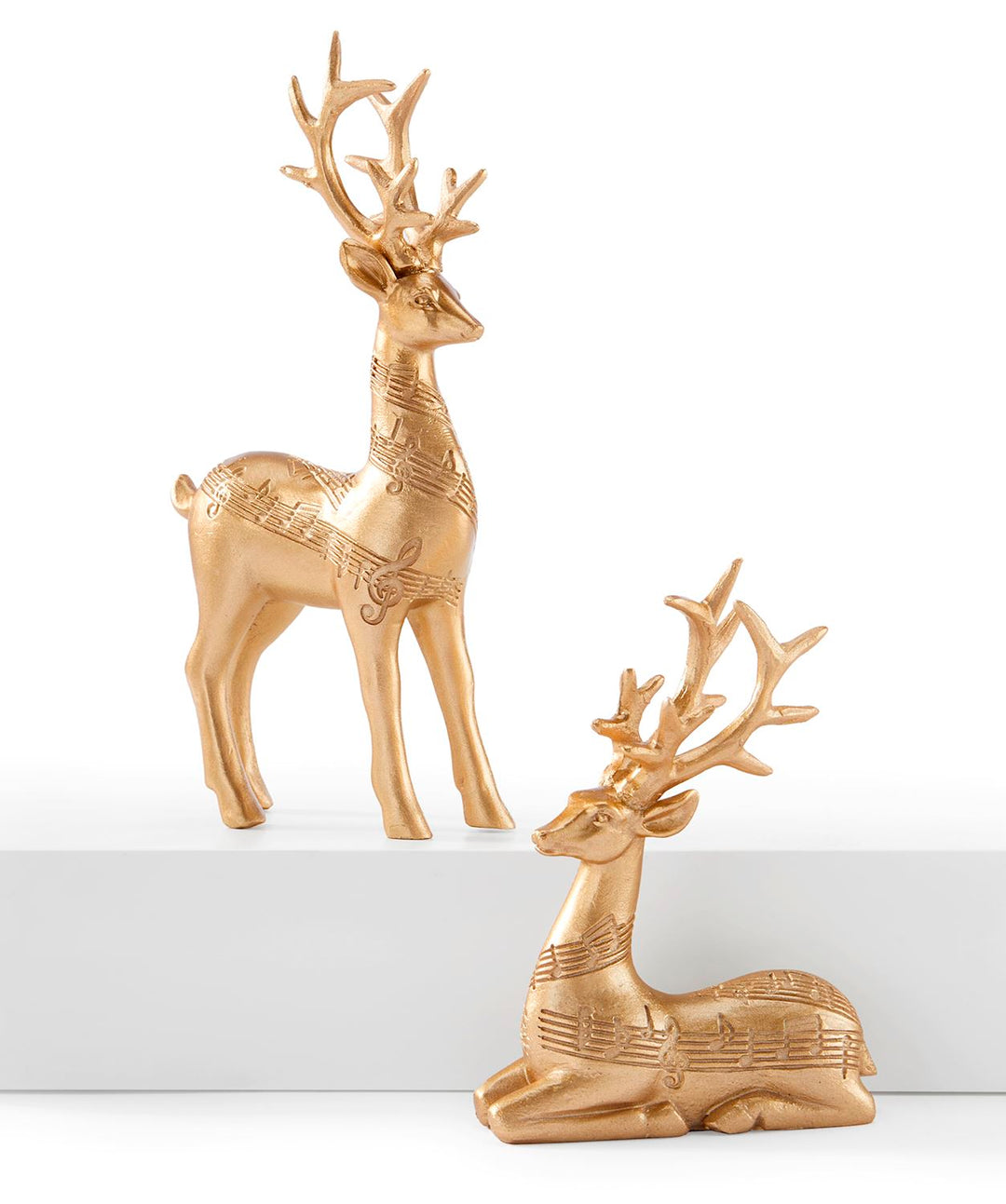 Gold Musical Note Deer