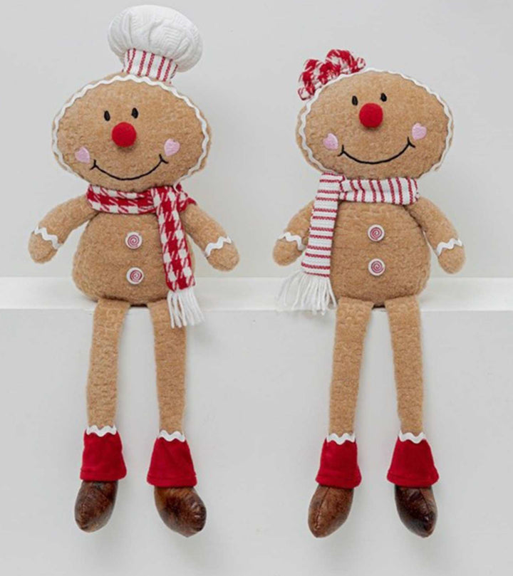 Plush Gingerbread W/Dangle Legs