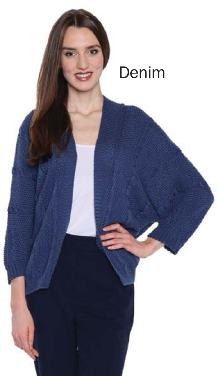 Knit Long Sleeve Short Cardigan