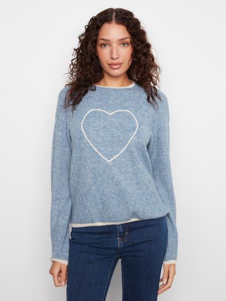 Long Sleeve Mock Neck Sweater W/Embroidery