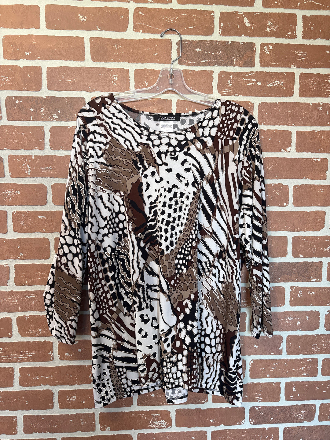 Patterned Round Neck Top