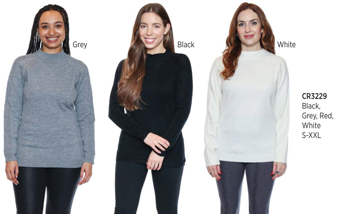 Long Sleeve Knit Mock Neck Sweater