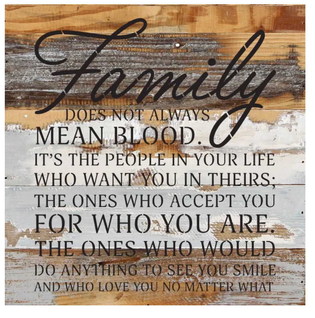 14x14” Family Does Not Always Wood Sign