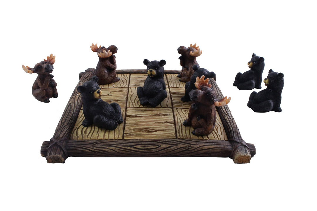 Bear & Moose Tic Tac Toe Set