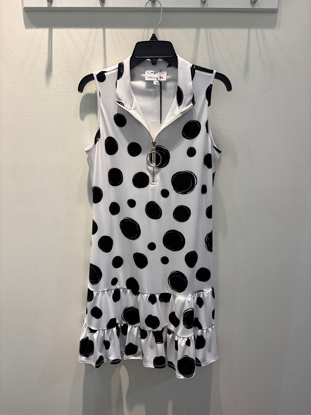 Sleeveless Polka Dot Dress