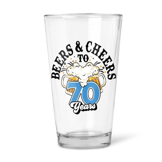 16oz Beers & Cheers Birthday Glass