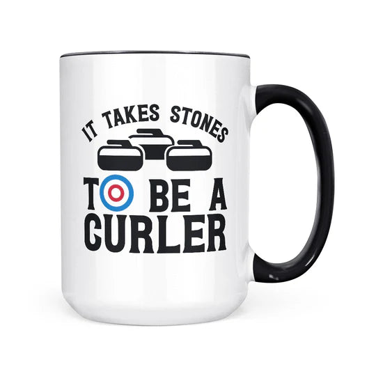 15oz It Takes Stones Curling Mug