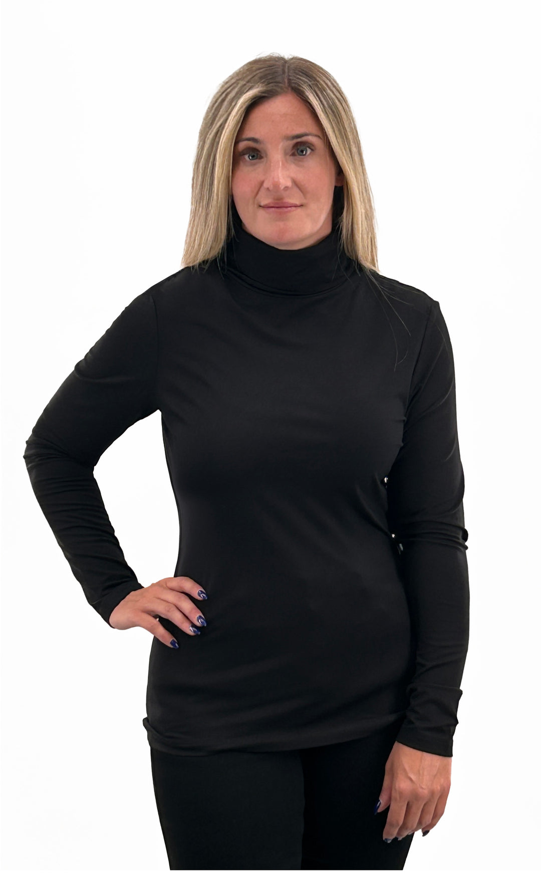 Basic Black Long Sleeve Turtle Neck