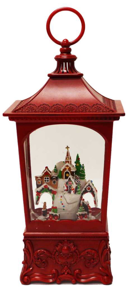 LED Gingerbread Town Water Lantern