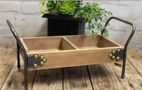 7x11.75” Embellished Wood Tray