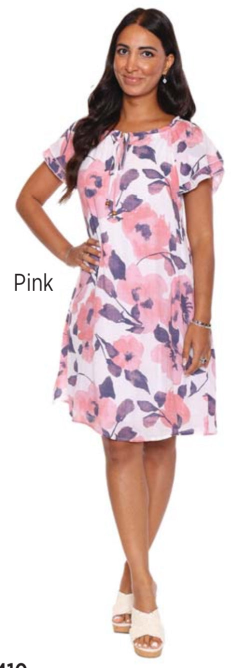 Short Sleeve Floral Dress