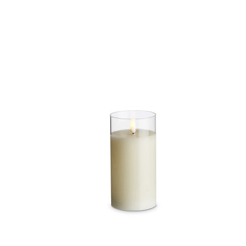 Clear Glass Pillar Candle