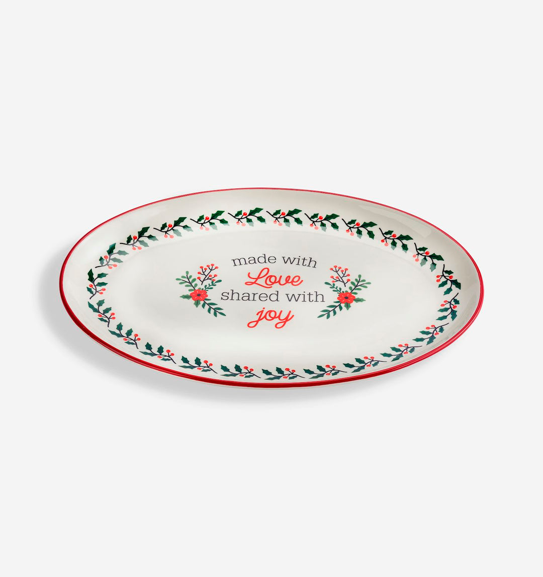 Ceramic Christmas Serving Plate