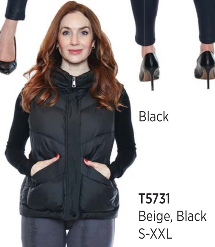 Short Zip Up Puffer Vest