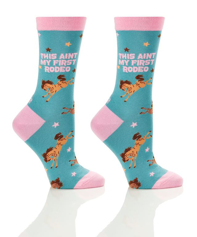 Aint My First Rodeo Womens Crew Socks