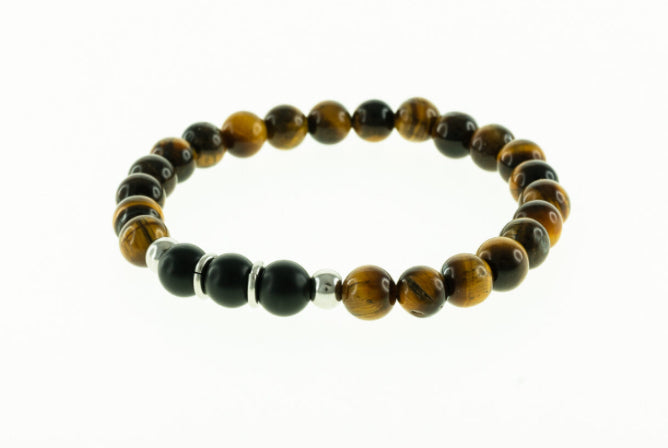 Brown Tiger Eye Beaded Men’s Bracelet