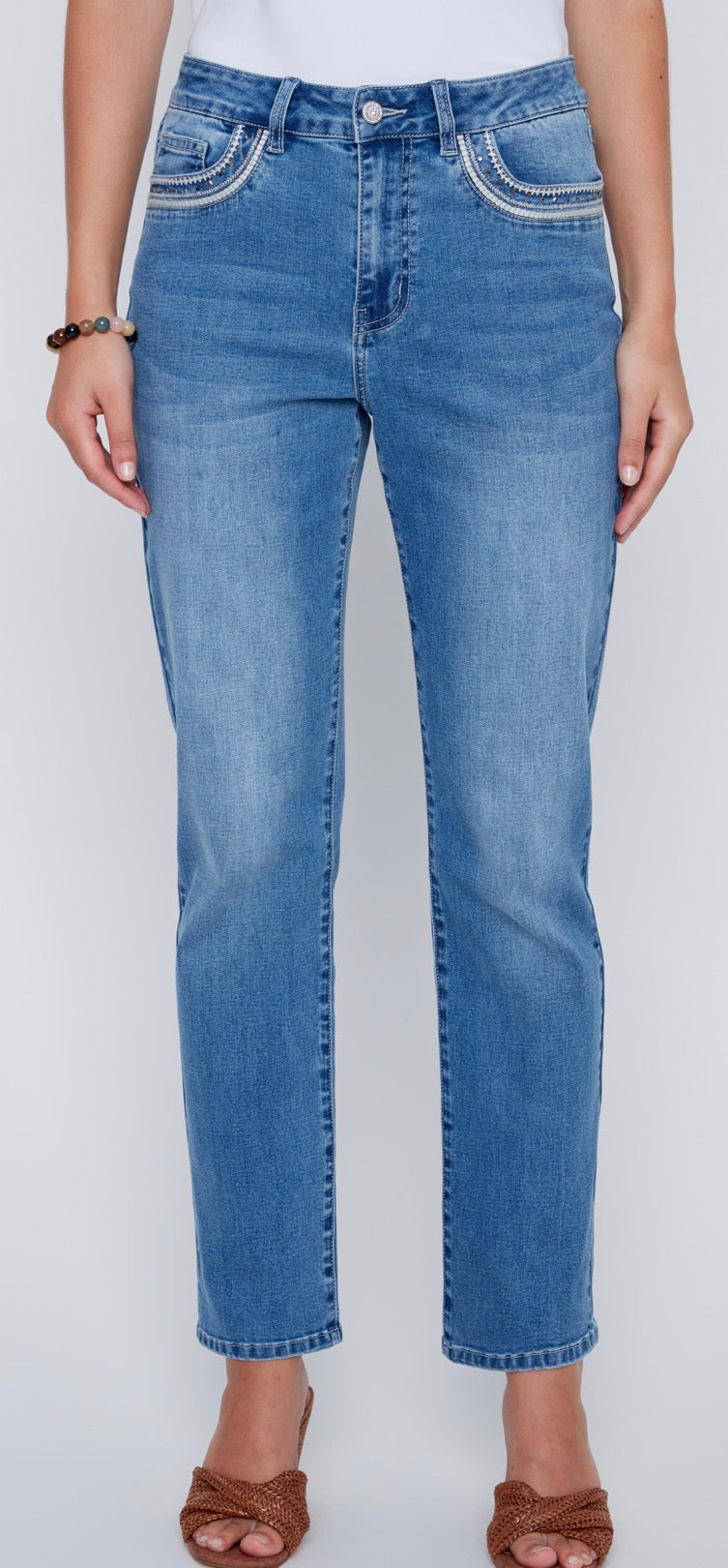 Straight Leg Detailed Pocket Pant