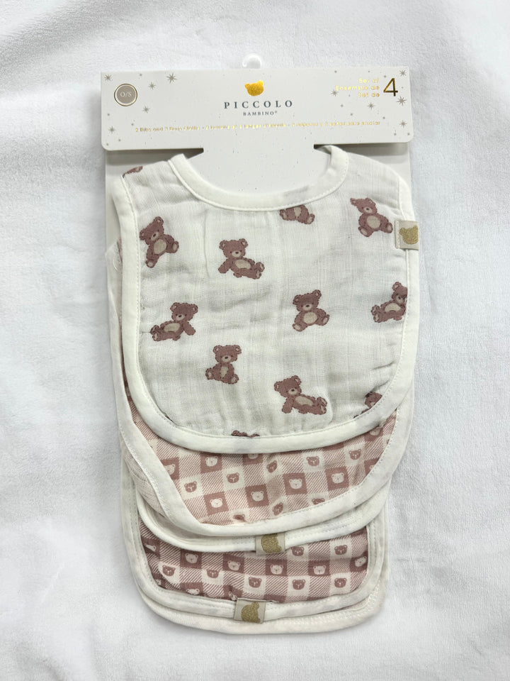 Muslin Bibs and Burp Cloths Set