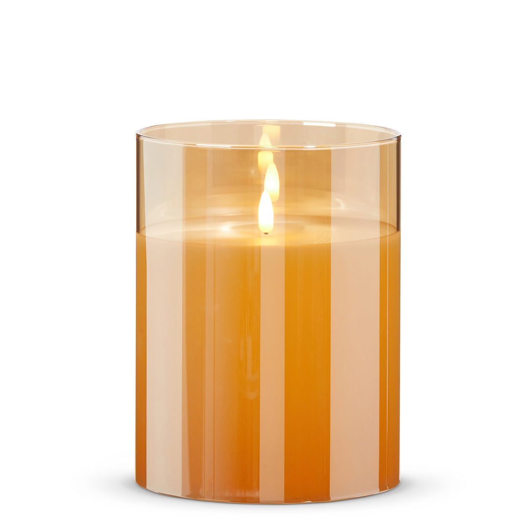 Gold Glass Pillar Candle