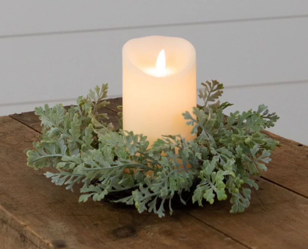 Dusty Miller Candle Ring