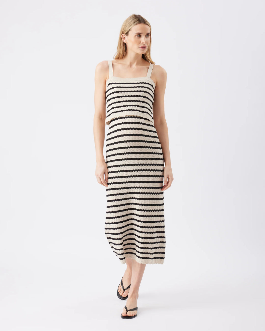 Pointelle Knit Nursing Dress