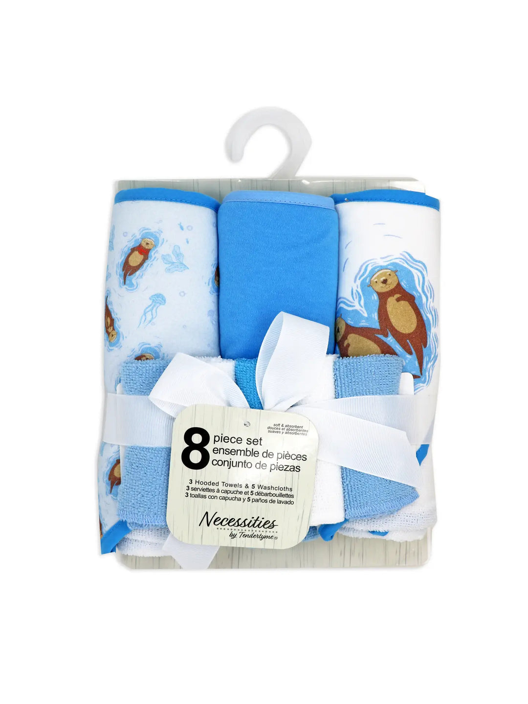 8pc Bath Set (3 hooded towels w/ 5 washcloths)