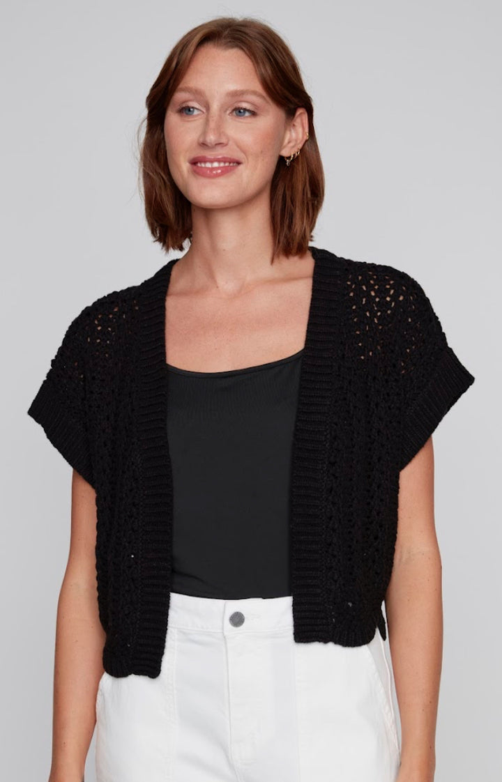 Knit Short Sleeve Cardigan