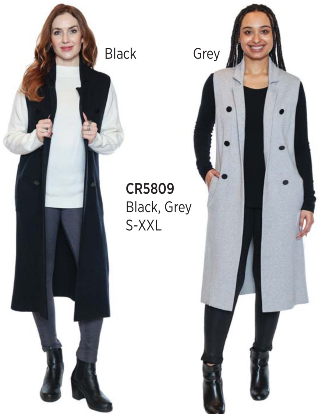 Long Dressy Button Front Vest
