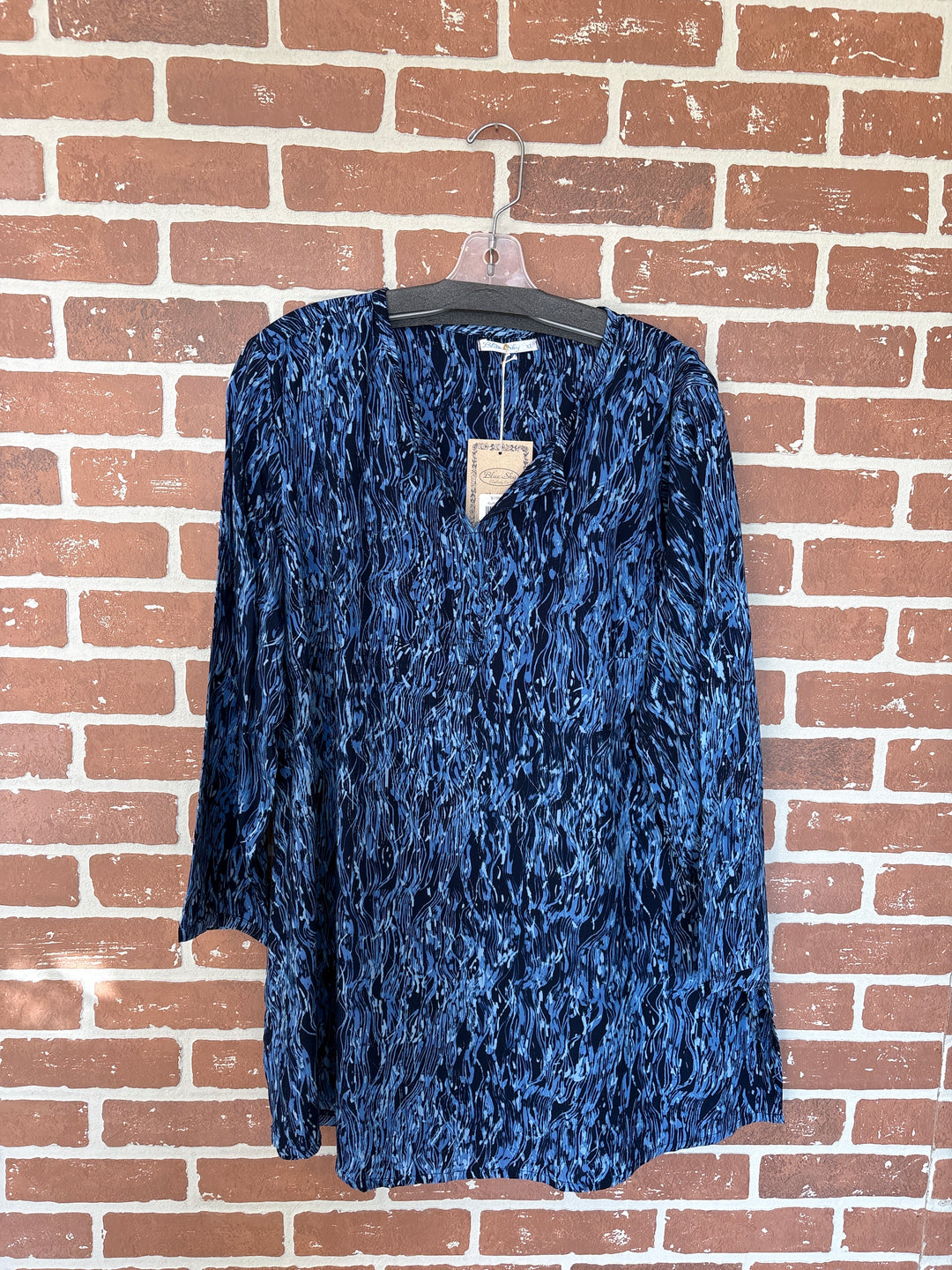 Kurta Blouse Indigo Ripple