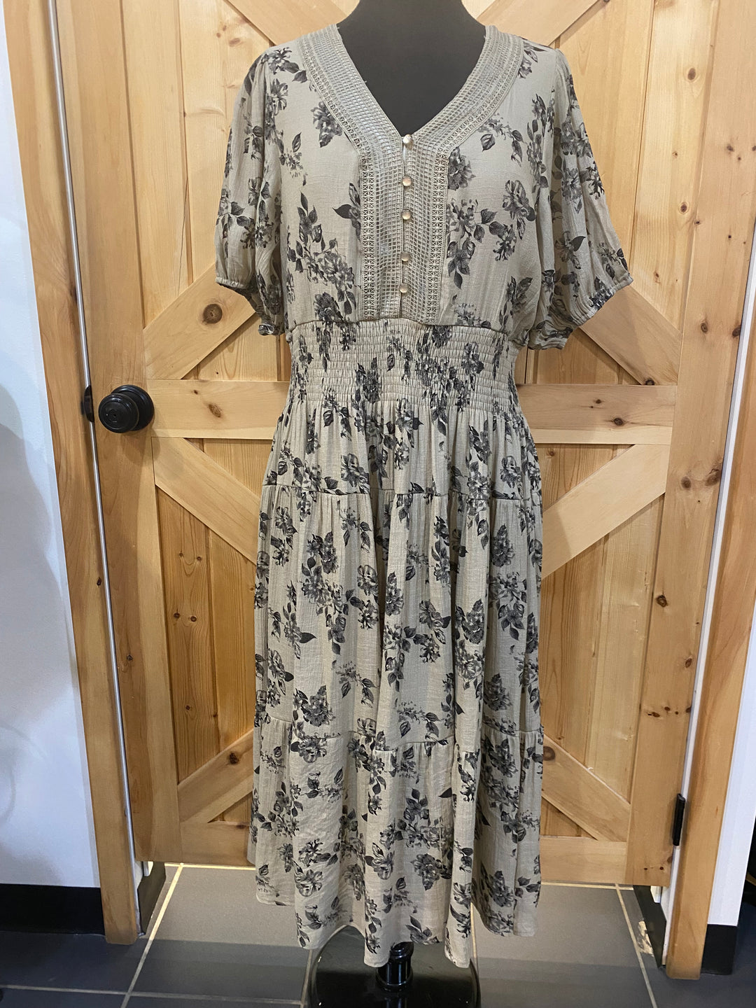 Flowy Sleeve Flower Print Dress