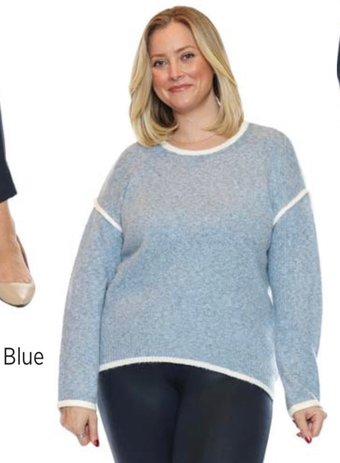 Sweater W/White Piping