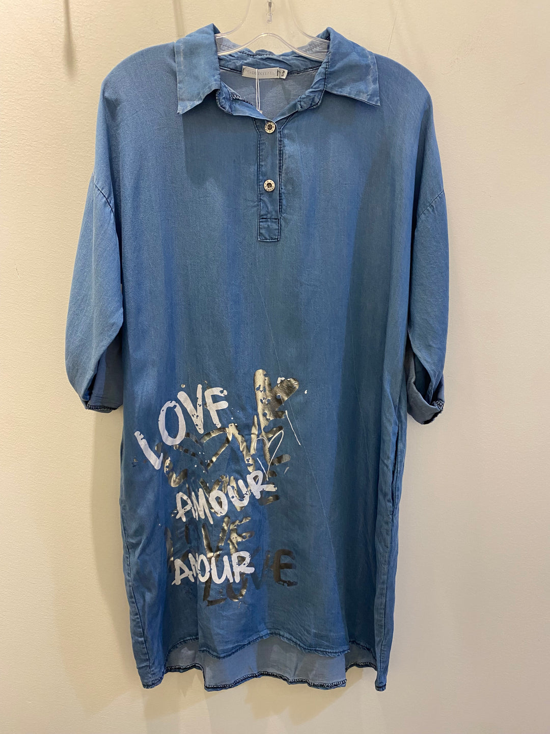 Long Sleeve Denim Top